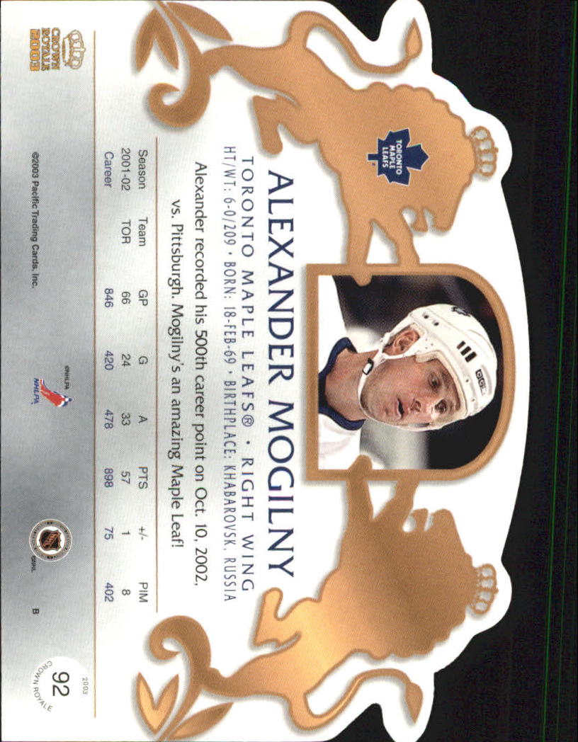 2002-03 Pacific Crown Royale - #76 Johan Hedberg