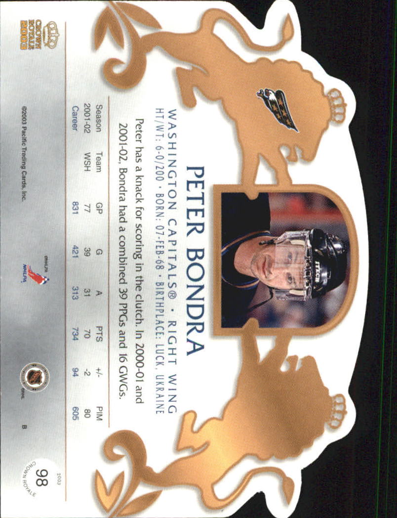 2002-03 Pacific Crown Royale - #76 Johan Hedberg