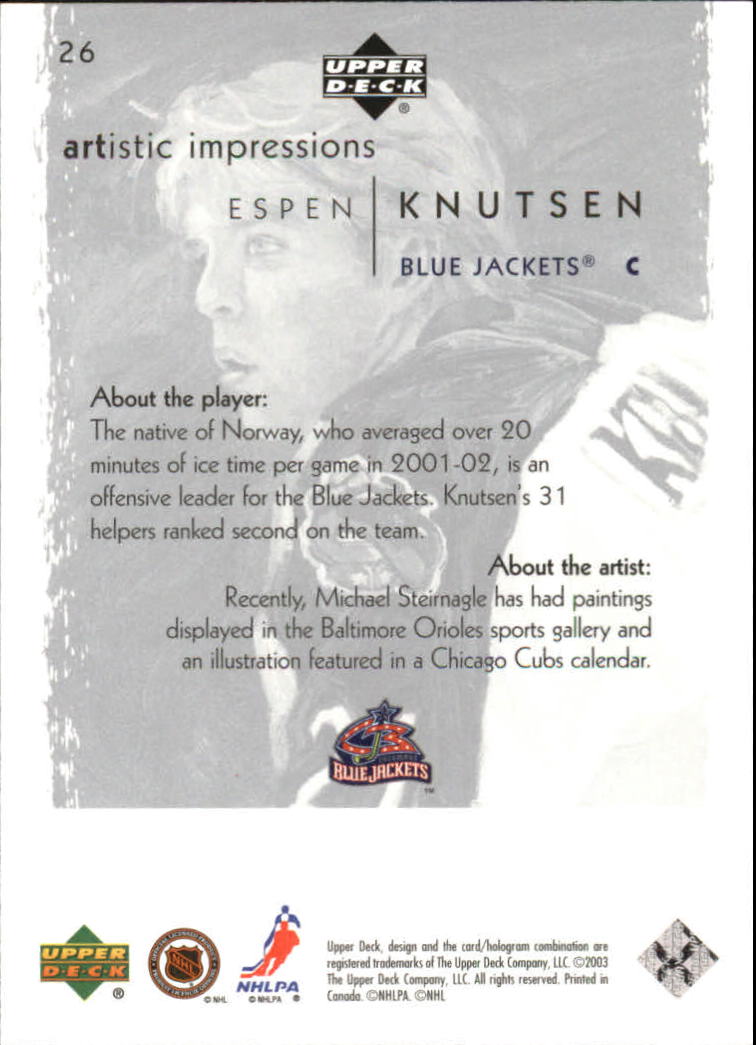 2002-03 Upper Deck Artistic Impressions - #70 Alex Kovalev