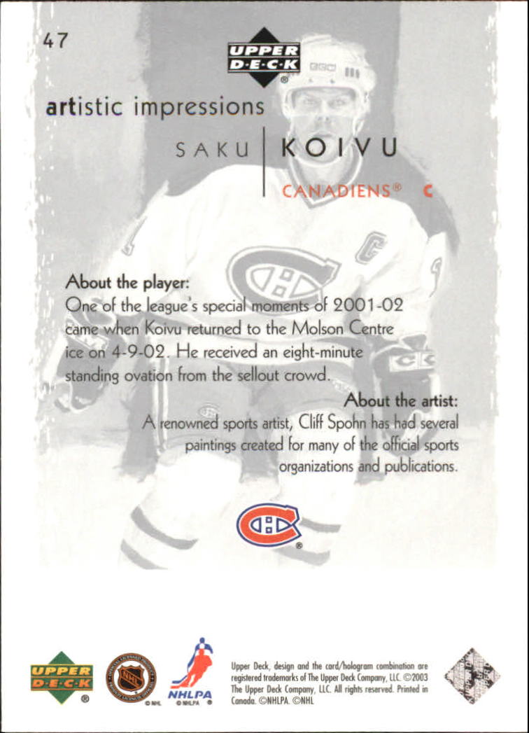 2002-03 Upper Deck Artistic Impressions - #70 Alex Kovalev