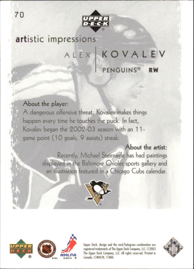 2002-03 Upper Deck Artistic Impressions - #70 Alex Kovalev