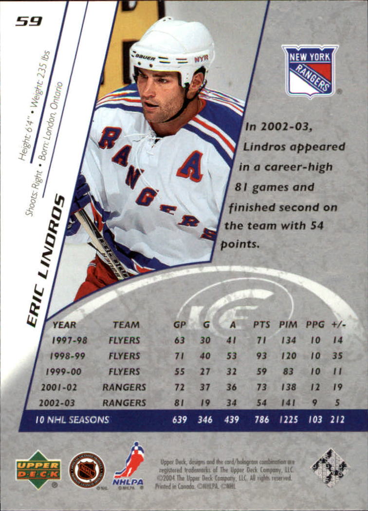 2003-04 Upper Deck Ice /999 Alexander Semin #103 Rookie 