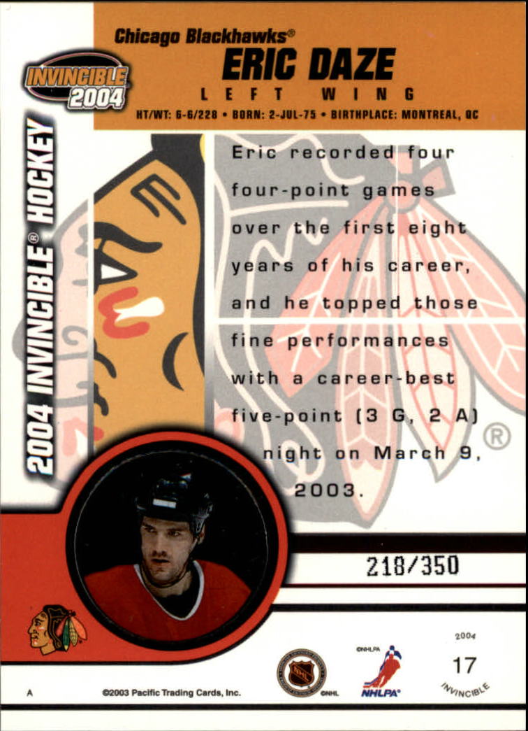 A8813- 2003-04 Pacific Invincible blau HK #S 1-125 -Sie wählen- 15+ KOSTENLOSER US-VERSAND - Bild 25 von 203