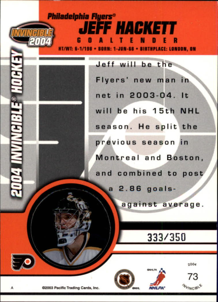 A8813- 2003-04 Pacific Invincible blau HK #S 1-125 -Sie wählen- 15+ KOSTENLOSER US-VERSAND - Bild 115 von 203