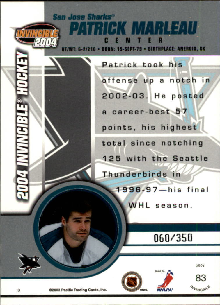 A8813- 2003-04 Pacific Invincible blau HK #S 1-125 -Sie wählen- 15+ KOSTENLOSER US-VERSAND - Bild 131 von 203