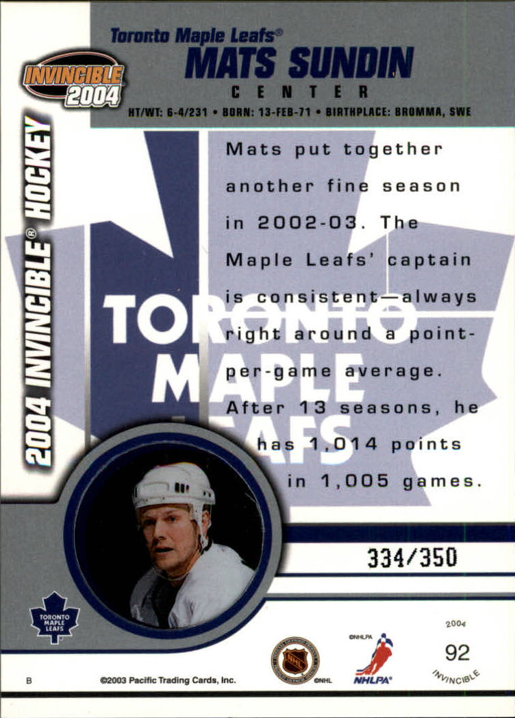 A8813- 2003-04 Pacific Invincible blau HK #S 1-125 -Sie wählen- 15+ KOSTENLOSER US-VERSAND - Bild 145 von 203