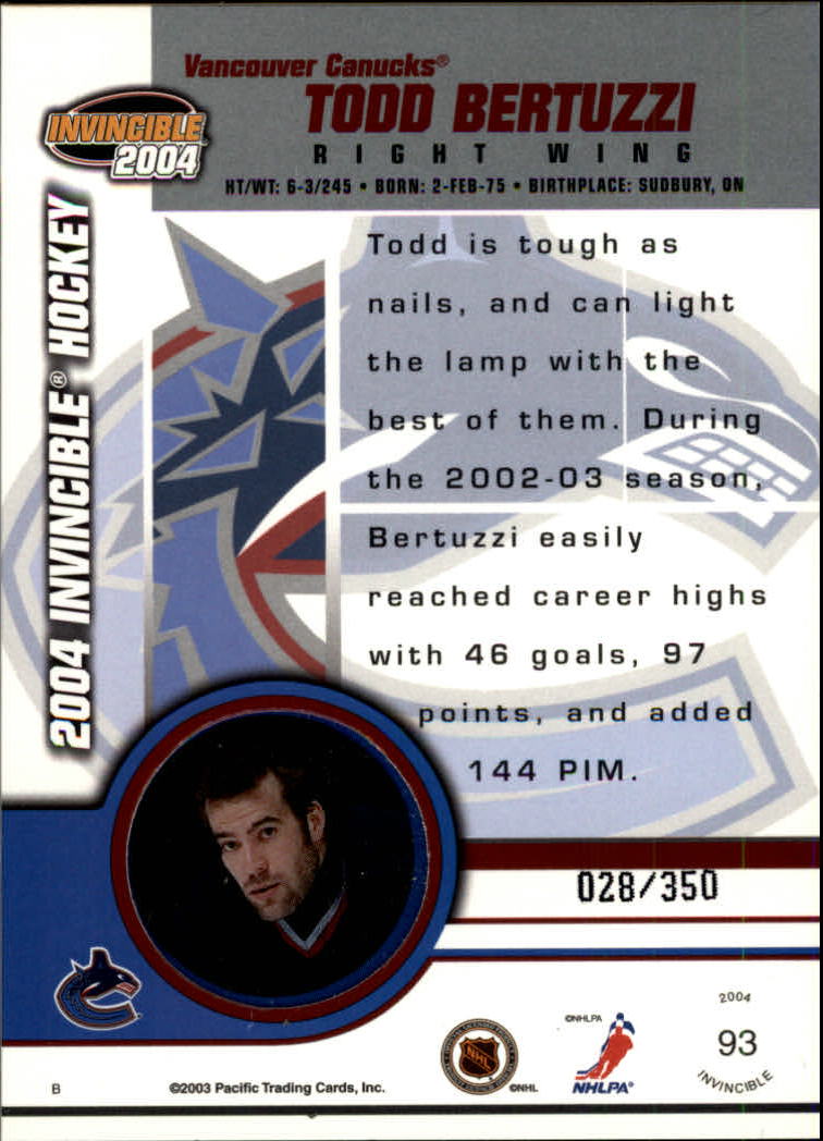 A8813- 2003-04 Pacific Invincible blau HK #S 1-125 -Sie wählen- 15+ KOSTENLOSER US-VERSAND - Bild 147 von 203