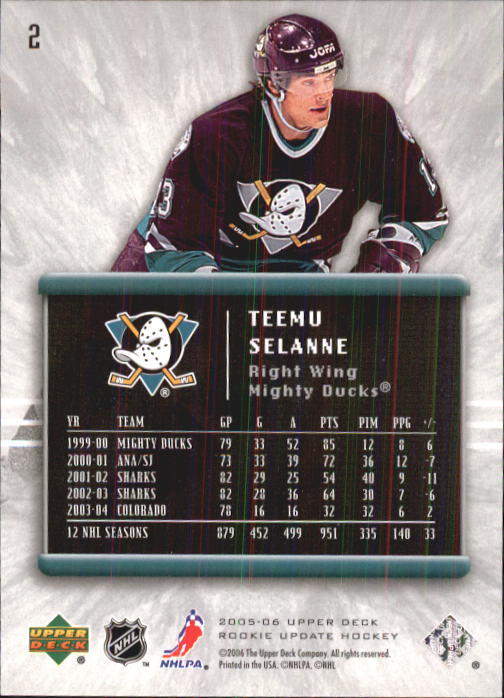 2005-06 Upper Deck Rookie Update Hockey Card Pick - Picture 5 of 215