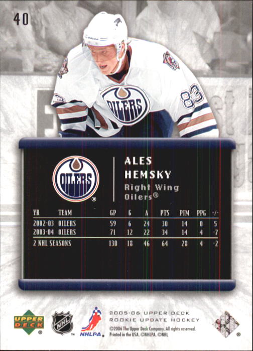 2005-06 Upper Deck Rookie Update Hockey Card Pick - Picture 77 of 215