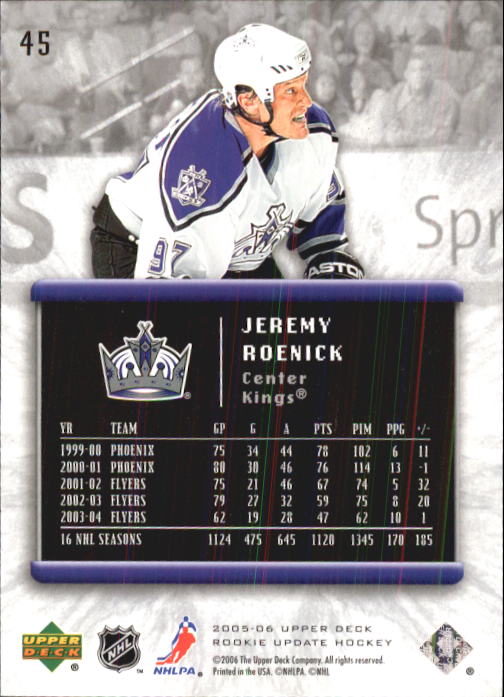 2005-06 Upper Deck Rookie Update Hockey Card Pick - Picture 87 of 215