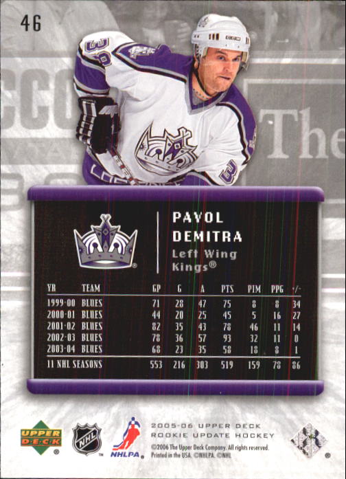 2005-06 Upper Deck Rookie Update Hockey Card Pick - Picture 89 of 215