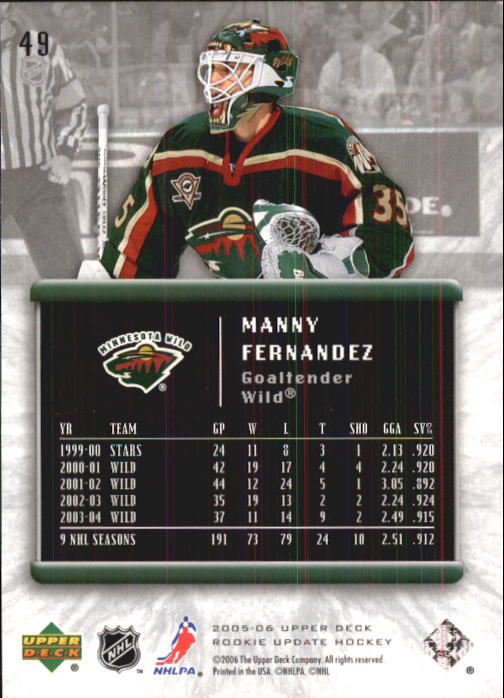 2005-06 Upper Deck Rookie Update Hockey Card Pick - Picture 93 of 215