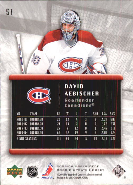 2005-06 Upper Deck Rookie Update Hockey Card Pick - Picture 97 of 215