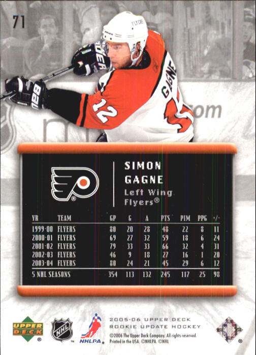 2005-06 Upper Deck Rookie Update Hockey Card Pick - Picture 137 of 215
