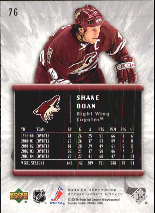 2005-06 Upper Deck Rookie Update Hockey Card Pick - Picture 147 of 215