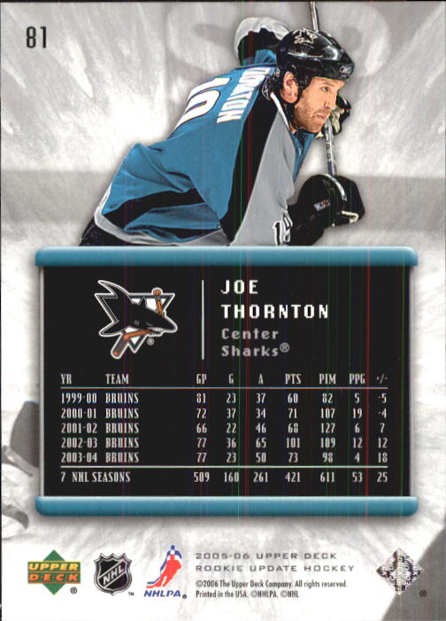 2005-06 Upper Deck Rookie Update Hockey Card Pick - Picture 155 of 215