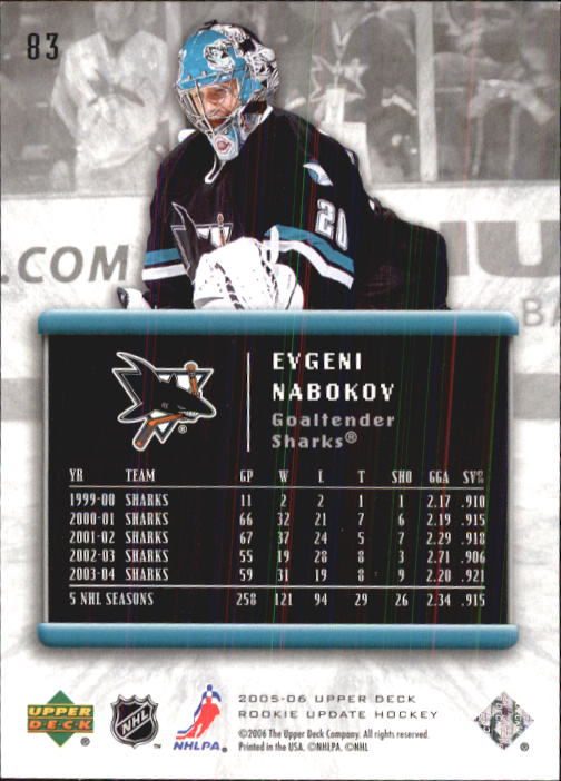 2005-06 Upper Deck Rookie Update Hockey Card Pick - Picture 159 of 215