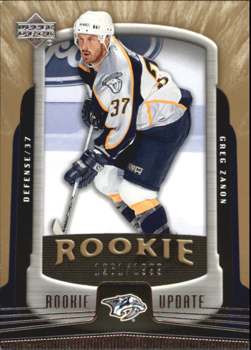 2005-06 Upper Deck Rookie Update Hockey Card Pick - Picture 206 of 215