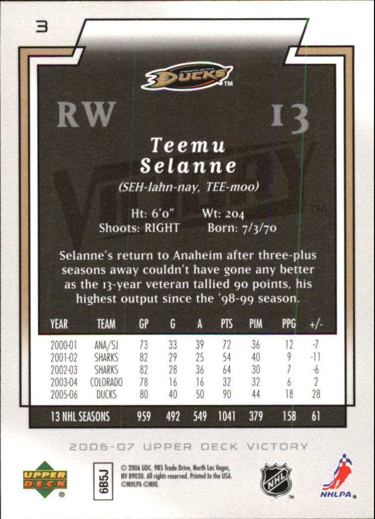 2006-07 Victory - #137 Dominik Hasek