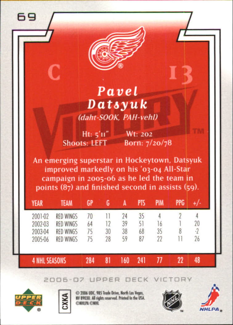 2006-07 Victory - #137 Dominik Hasek