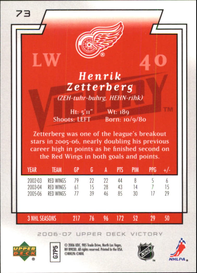 2006-07 Victory - #137 Dominik Hasek