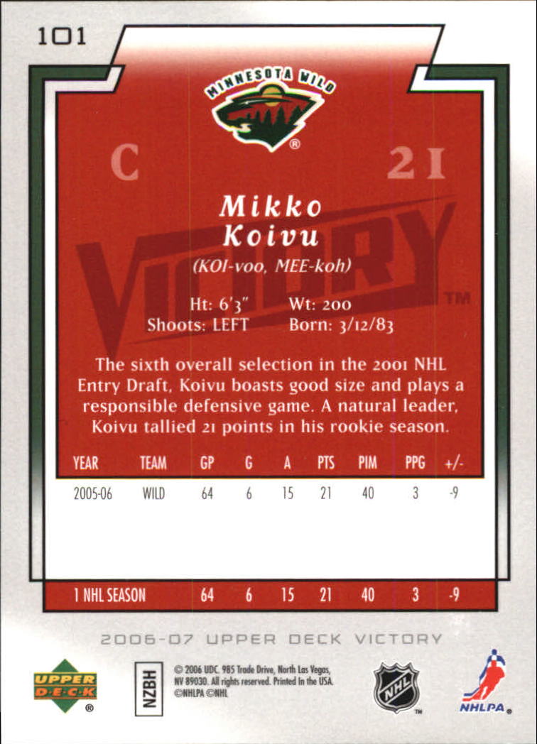 2006-07 Victory - #137 Dominik Hasek