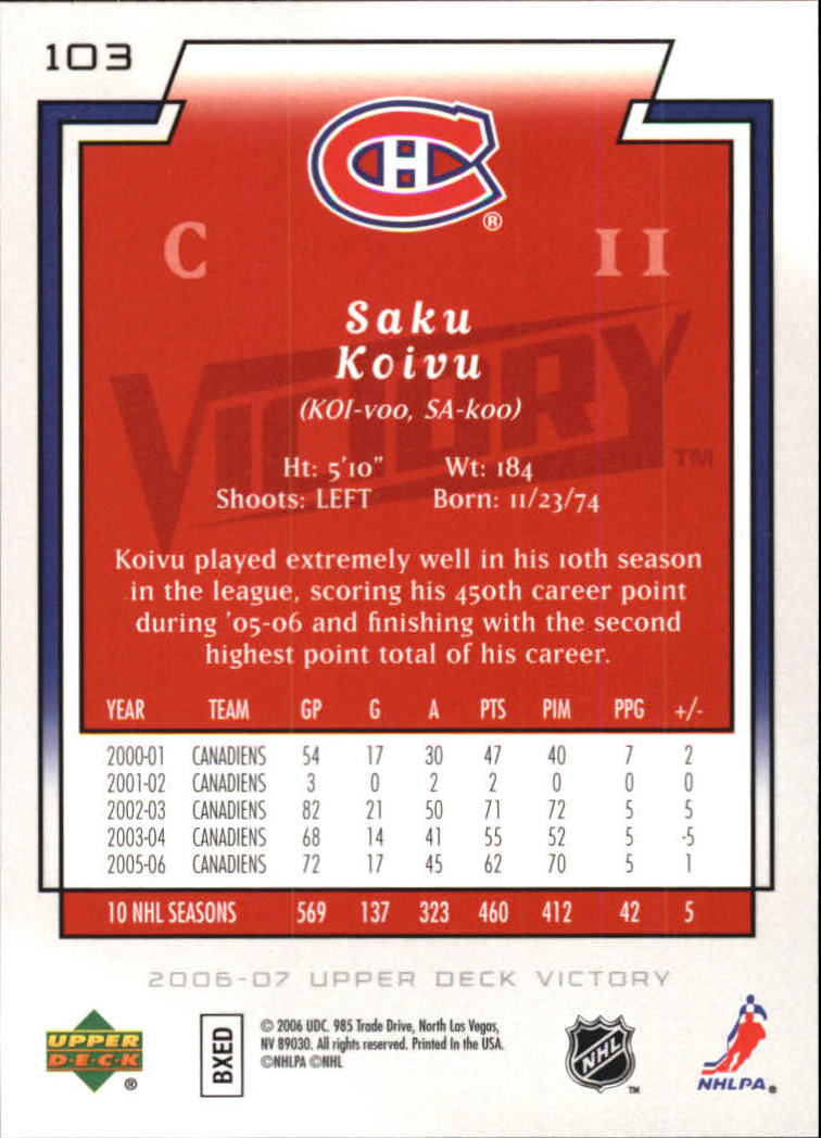 2006-07 Victory - #137 Dominik Hasek