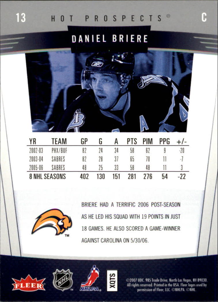  2006 Fleer Hot Prospects Hockey Card (2006-07) #90