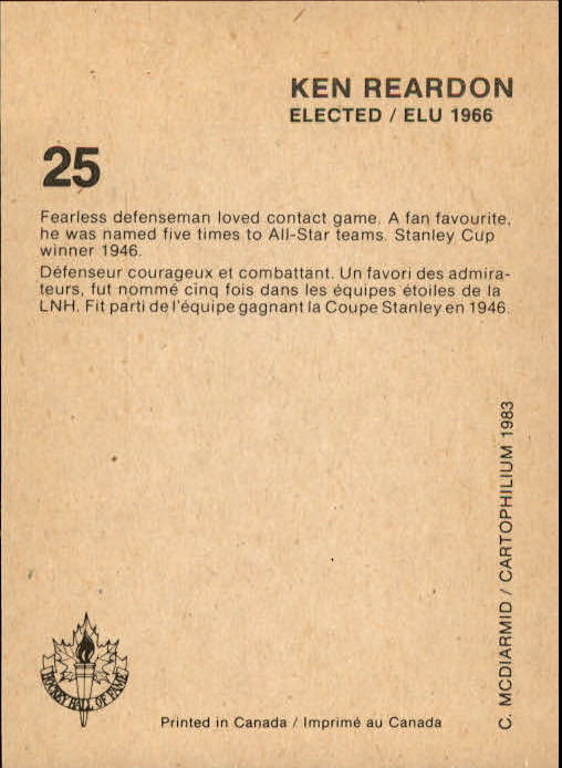 10+ FREE SHIP Details about / 1983 Hall of Fame Hockey Card #s 1-240 - You Pick A5500