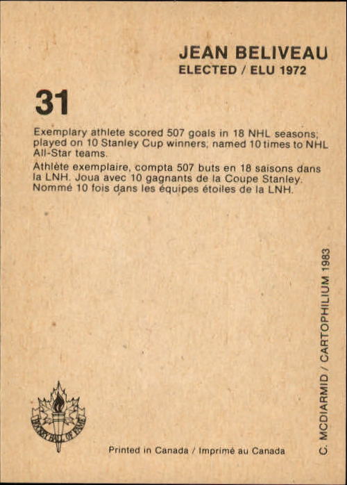 10+ FREE SHIP Details about / 1983 Hall of Fame Hockey Card #s 1-240 - You Pick A5500