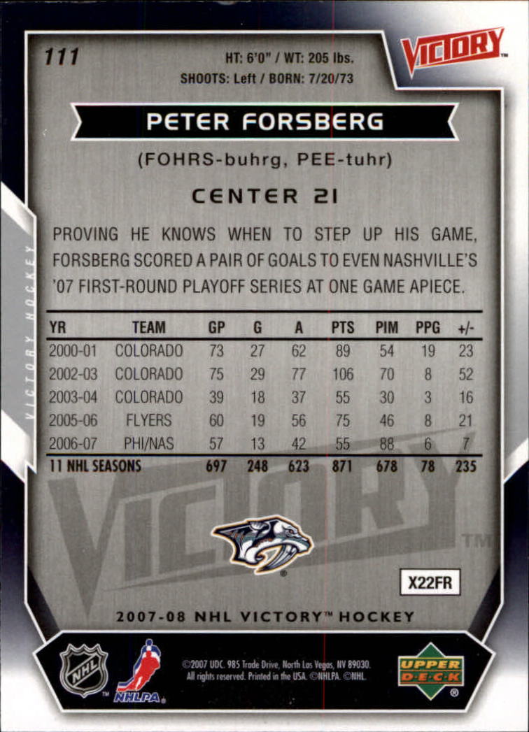 B2019- 2007-08 Upper Deck Victory Hk Card #s 1-200 -You Pick- 15+ FREE US SHIP