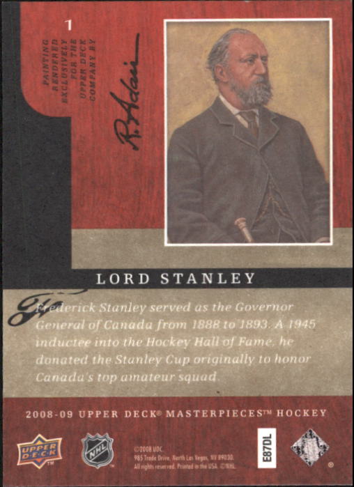 2008-09 UD Masterpieces Hockey Card Pick