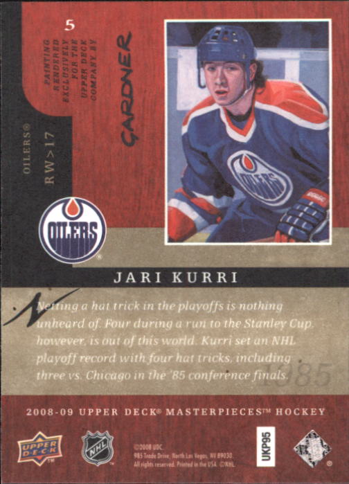 2008-09 UD Masterpieces Hockey Card Pick