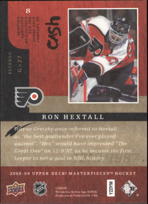 2008-09 UD Masterpieces Hockey Card Pick