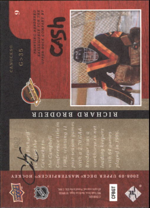 2008-09 UD Masterpieces Hockey Card Pick