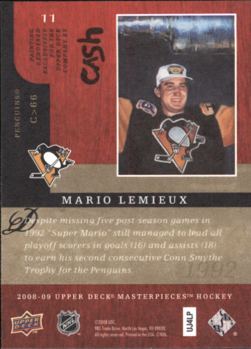 2008-09 UD Masterpieces Hockey Card Pick