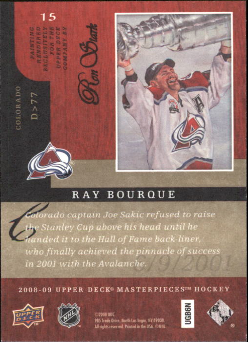 2008-09 UD Masterpieces Hockey Card Pick