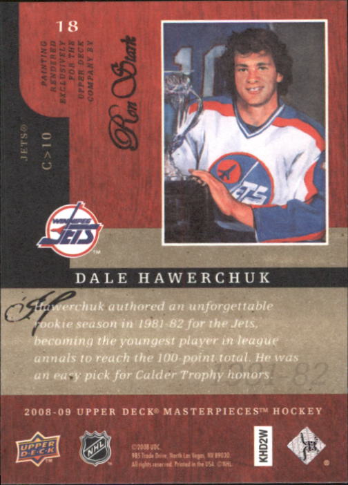 2008-09 UD Masterpieces Hockey Card Pick