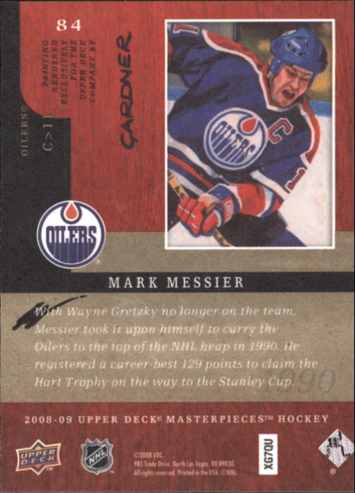 2008-09 UD Masterpieces Hockey Card Pick