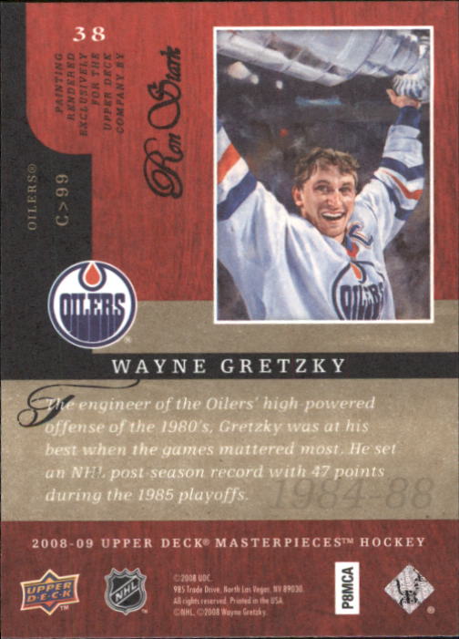 2008-09 UD Masterpieces Hockey Card Pick