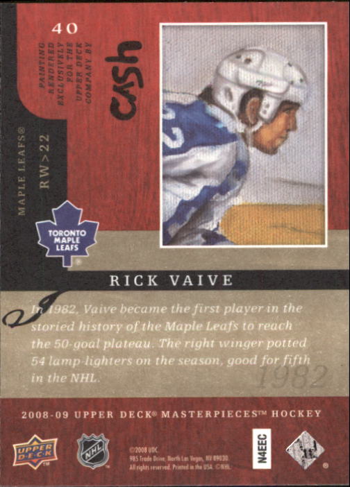 2008-09 UD Masterpieces Hockey Card Pick