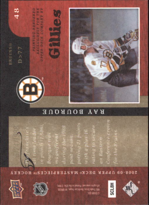 2008-09 UD Masterpieces Hockey Card Pick