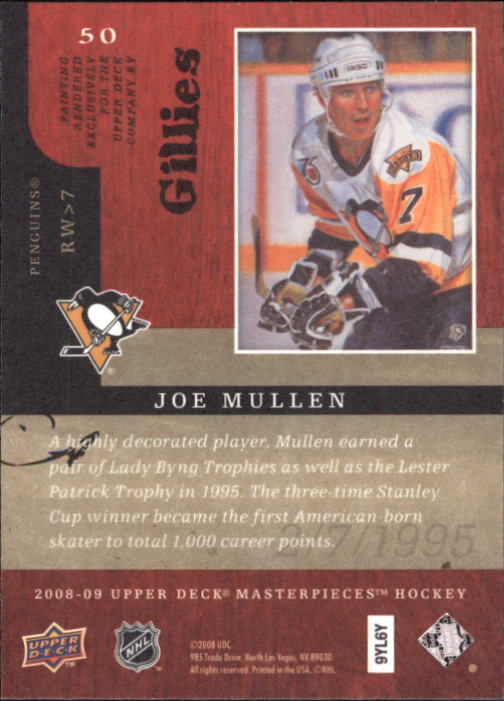 2008-09 UD Masterpieces Hockey Card Pick