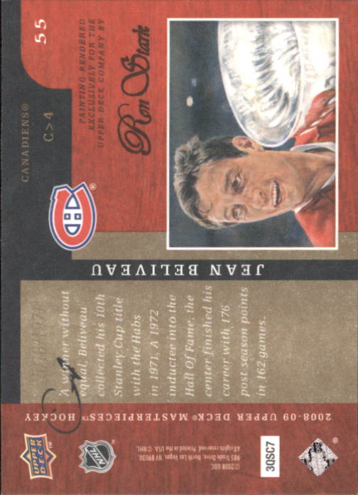 2008-09 UD Masterpieces Hockey Card Pick