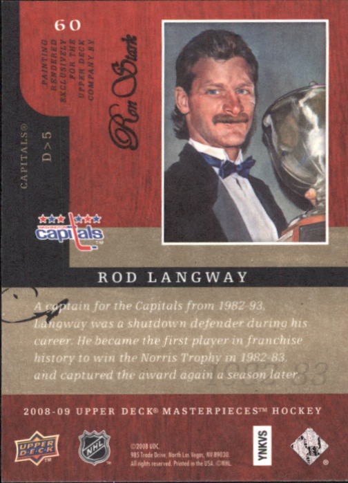 2008-09 UD Masterpieces Hockey Card Pick