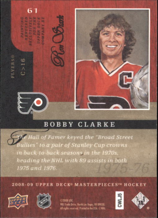 2008-09 UD Masterpieces Hockey Card Pick