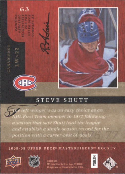 2008-09 UD Masterpieces Hockey Card Pick