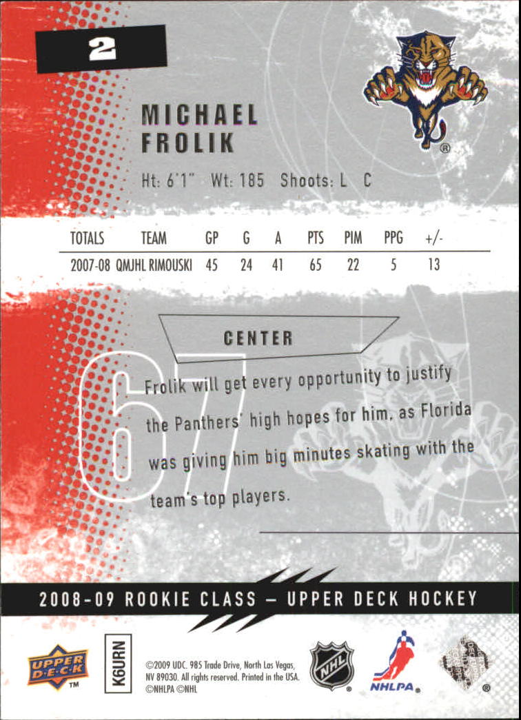 2008-09 Upper Deck Rookie Class Hockey Card Pick - Picture 3 of 77