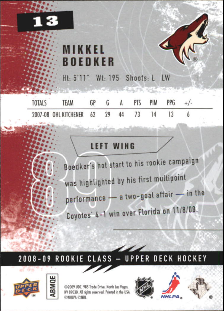 2008-09 Upper Deck Rookie Class Hockey Card Pick - Picture 15 of 77
