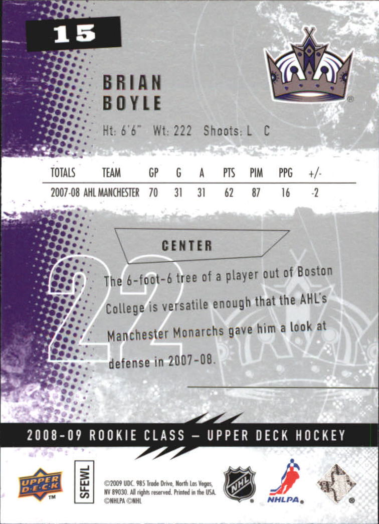 2008-09 Upper Deck Rookie Class Hockey Card Pick - Picture 17 of 77